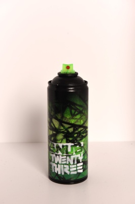 ''Green'' customised empty spray can by Snub 23